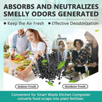 2 Pounds(4-Pack) Odor Absorbing Filter Refills for Lomi Smart Waste Kitchen Composter, Activated Charcoal Refills Compatible with Lomi Kitchen Composter
