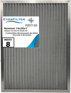 14x20x1 Electro-static Air Filter (1-Ct) AC Furnace Filter, Reusable & Washable 4-Stage Electrostatic Filter for Residential and Commerical HVAC (Actual Size: 13.75 x 19.75 x 0.75 Inches)