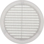Vent Systems 6" Inch (Opening Dimensions) - Pack of 2 - White Soffit Vent Cover - Plastic Round Air Vent Grille - Built-in Mesh Screen - HVAC Register Louver for Bathroom, Home, Kitchen