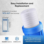 PUREPLUS 25 Micron 10 x 4.5 Whole House String Wound Sediment Filter for Well Water, Replacement Cartridge for 84637, WPX5BB97P, PC10, CW5-BBS, 355215-45, WP10BB97P, WP5BB97P, 3Pack