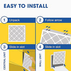 Aerostar 24x24x4 MERV 13 - 6 Count - Pleated HVAC, Furnace & Air Conditioner Filters - Removes Bacteria, Dust, Cold & Flu Germs, Lint, Mold, Pet Dander, Allergy-Causing Pollen, Smog, Smoke & Viruses
