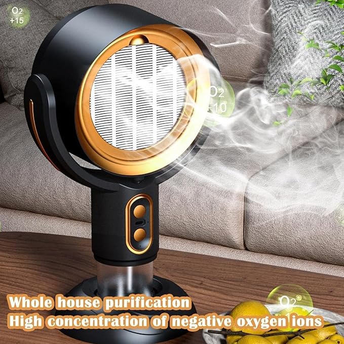 Smoke Fan for Indoor Smoking, High Fan Air Purifier and Odor Eliminator, Range Hood for Cooking, Portable Table Smoke Air Puriferfan Adjustable Angle (Purple,rechargeable)