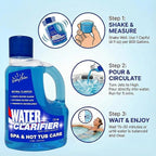 3-in-1 Hot Tub Water Clarifier – Hot Tub Chemicals, pH Neutral Formula, Chlorine/Bromine/Salt Compatible, Extends Filter Life + Waterline Control, 3 Liter (101.5 fl oz)