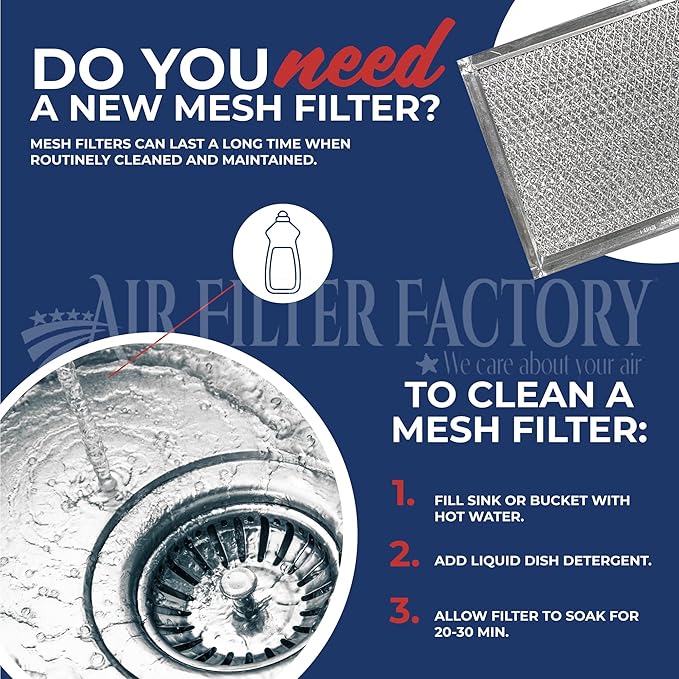 Air Filter Factory Replacement For ICP York 209989, 209989/U, 2783066, 50000293-001, F50F1146, 203374, F300E1001, F50F1149 Honeywell 9.88 x 15.88 x 0.38 Inches HVAC Furnace Aluminum Mesh Pre-Filters