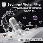 FA20 Brass Sediment Filter, Reusable Washer Water Filters, Traps Sand, Rust, 40 Micron Inline Water Filters for Washing Machines, Shower, Well