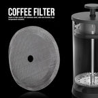 304 Stainless Steel Coffee Filter Mesh 5Pcs Set Portable Detachable Coffee Pot Filter Accessory for Home and Coffee Shop Use Durable High Temperature (Small-350ml)