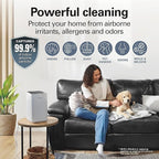 Hamilton Beach Air Purifier For Home With 2 TrueAir EverLasting Reusable Filters, For Medium Rooms Up To 827 sq. ft., Protects From Allergens, Odors, Irritants, Dust, Smoke, Pollen, White (20150)