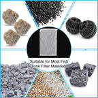 Abbylike 10pcs Large Filter Media Bags with Plastic Zipper 11.7" x 7.8" Reusable Fish Tank Filter Bags - Aquarium Mesh for Activated Carbon, Bio Balls, Ceramic Rings