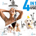 AquaHomeGroup 20 Stage Shower Head Filter with Vitamin C E A for Hard Water - High Output Filter to Remove Chlorine and Fluoride - 2 Replacement Cartridges - Consistent Flow Showerhead Filter