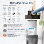 Aquasure Harmony Series 50,000 Grains Whole House Water Softener with High Performance Automatic Digital Metered Control Head | Reduces Hardness & Minerals | Improve Water Quality | for 4-6 Bathrooms