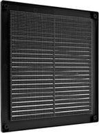 Vent Systems 8" x 8" (Opening Dimensions) Black Plastic Soffit Vent Cover - Durable Flat Square Air Vent Grille with Mesh Screen - Weather Resistant Ventilation Grill Wall & Ceiling Indoor & Outdoor