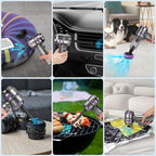 WADEO Handheld Vacuum Cordless, 4-in-1 21000PA Brushless Car Vacuum & 210000RPM Air Duster 7500mAh Battery Air Blower Wireless Handheld Vacuum for Car, Office and Home Cleaning