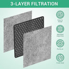 6 Pack Refrigerator Air Filter Replacement, Compatible with LG LT120F and Kenmore Elite 469918, 9918, ADQ73214402, ADQ73214403, ADQ73214404, LMXS30776S
