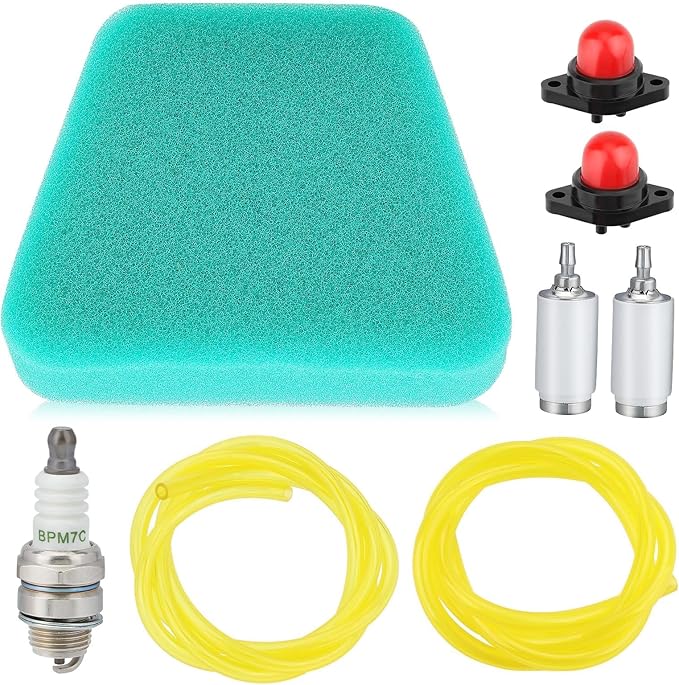 Panari 530037793 Air Filter for Poulan Wild Thing 220 260 1950 2050 2055 2075 2150 2375 2450 2550 Craftsman Chainsaw Parts with Primer Bulb Spark Plug Fuel Line Kit