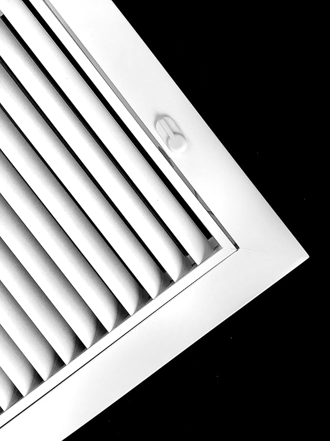 HVAC Premium 24'' X 18'' Aluminum Return Filter Grille for 1'' Filter - Easy Airflow - Linear Bar Grilles [Outer Dimensions: 26.5w X 20.5h]
