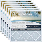 Cabana Filters 6-Pack 18x18x1 MERV 8 AC Furnace Air Filter for Home and Office - Indoor HVAC System Filtration Replacement, Captures Unwanted Particles