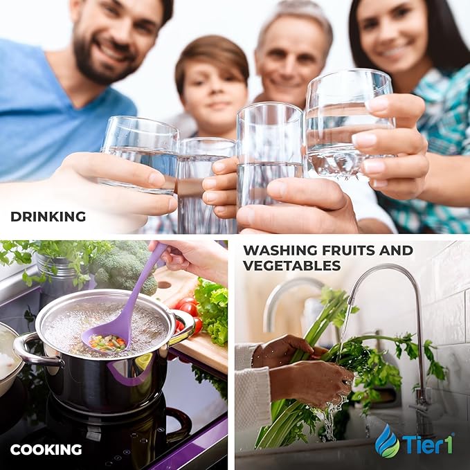Tier1 1 Micron 10x4.5 Water Filter | Spun Wound Polypropylene Whole House Sediment Water Filter | Replacement for Pentek DGD-2501, 155359-43, SDC-45-1001, P1-10BB | 4.5 x 10 Water Filter Cartridge