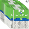 Nordic Pure 12x24x1 (Actual Size: 11 1/2 x 23 1/2 x 3/4) Pleated MERV 13 Air Filters 24 Pack