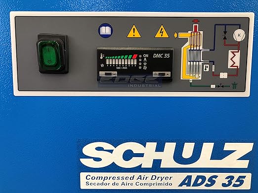 Schulz Refrigerated Air Dryer for Air Compressor, Compressed Air Systems, 35 cfm. Good for 7.5hp & 10hp Compressors (Stand Alone Dryer)