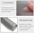 Stainless Steel Woven Wire Mesh Stainless Steel Wire Metal Mesh Sheets, 8 Mesh Steel Woven Mesh Rodent Proof Garden Insect Screen Heat-Resistant Metal Filter Screen Sheet