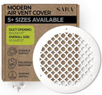 SABA Home Decor Air Vent Cover Grille - Acrylic Plexiglass 10" Round Duct Opening (12" Round Overall) White Finish Registers for Walls and Ceilings NOT for Floor USE, Venetian (1, 10" Round Screws)