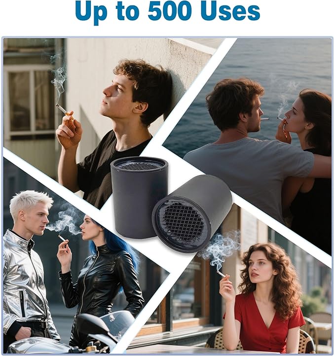 xcivi 2-Pack Air Filter Replacement Cartridges Compatible with Sploofy Personal Smoke Air Filter, Up to 500 Uses