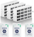 W10311524 AIR1 Refrigerator Air Filter Cartridge Replacement for Whirlpool Kenmore Refrigerator Compatible with Fresh Flow Refrigerator Air Filter, 3 Pack, White