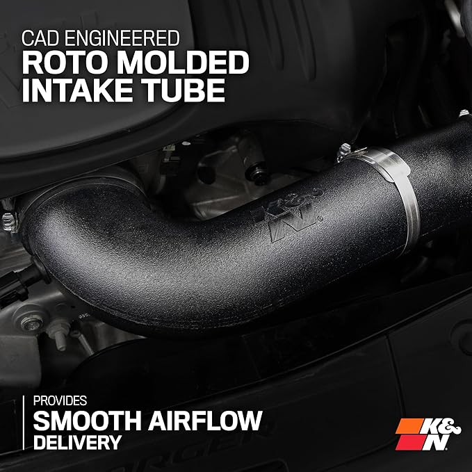 K&N Cold Air Intake System: Dry-Flow Air Filter, Increase Performance & Acceleration: Compatible with 2005-2023 CHRYSLER/DODGE, 300C, Challenger, Charger, Magnum, 30-1542