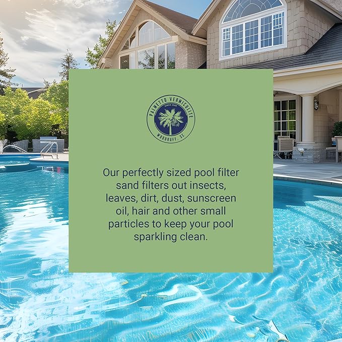 Palmetto 4 Pack Swimming Pool Filter Sand, 50 lb Bag – Natural Silica for Residential & Commercial Filtration Pump Systems – Screens Leaves, Oils, Dust & Hair for Clean and Clear Water