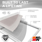 K&N 14X14X1 HVAC Furnace Air Filter, Lasts a Lifetime, Washable, Merv 8, the Last HVAC Filter You Will Ever Buy, Breathe Safely at Home or in the Office, HVC-8-11414