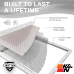 K&N 12X20X1 HVAC Furnace Air Filter, Lasts a Lifetime, Washable, Merv 8, the Last HVAC Filter You Will Ever Buy, Breathe Safely at Home or in the Office, HVC-8-11220