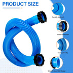 1.5" Pool Pump Hose for 29060E Intex Pumps, Saltwater Systems, and Sand Filters,59" Long Replacement Hoses fit for Intex & Coleman Above Ground Pools Parts (2 Pack)