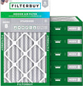 Filterbuy 24x36x4 Air Filter MERV 8 Essential Dust & Allergy Defense (6-Pack), Electrostatic Pleated HVAC AC Furnace Filters Replacement, Made in USA (Actual Size: 23.50 x 35.50 x 3.63)