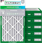 Filterbuy 12x30.5x4 Air Filter MERV 8 Essential Dust & Allergy Defense (6-Pack), Electrostatic Pleated HVAC AC Furnace Filters Replacement, Made in USA (Actual Size: 12.00 x 30.50 x 3.63)