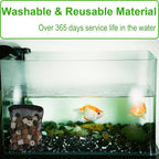10 Pcs 10" x 7" Aquarium Filter Media Bags, Fish Tank Media Mesh Filter Bags with Zipper, Black Mesh Reusable Bags for Activated Carbon, Ceramic Rings, etc.