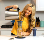 Magical Butter Filter Press – Stainless Steel Strainer System for Mason Jars – Mess-Free Filtering of Oils, Butters, Stocks & Herbal Infusions with Plunger & Cleaning Brush