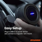 SYLVANIA - Airzing Mini Air Purifier - Vehicle, Car, Home, Office - Air Ionizer, USB-C powered, Reduces Odors, Smoke, Pets Dandruff, Reusable Filter, Portable, Quiet, UV Light, DC 5V, 0.5A