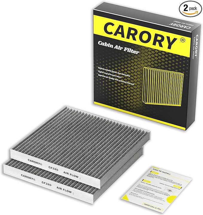 2 Pack Cabin Air Filter w/Activated Carbon for Toyota Camry, Corolla, RAV4, Highlander, Lexus RX350, NX300, GX460, Subaru Legacy, Outback, Jaguar F-Pace, Land Rover Discovery, and More