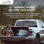 IceCove Portable Air Conditioner with Add-on Battery, 2500BTU Portable Car AC Unit, 250W Low Power Consumption, 25.5VDC, 2 Fan Speed, 3 Light Mode for Tent Camping RV Truck Van Life Home, Blue
