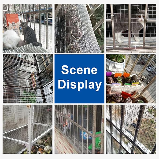 Garden Chicken Wire Animals Enclosure 304 Stainless Steel Woven Wire Mesh Welded Mesh Galvanised Steel Wire Hard and Heat Resisting Wire Mesh Used for Many Projects (Size : L:1.2m-H:1m-0.6cm)