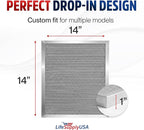 14x14x1 Electrostatic Air Filter, MERV 8, Washable, Reusable Furnace AC/HVAC Filter, Energy Saving, Easy to Clean, Long-Lasting by LifeSupplyUSA