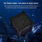 Eagles Eco-Aquarium Water Trough Purifier Cube, Activated Carbon Filter Media with Shell Honeycomb Charcoal Cube for Fish Tank, Horse Troughs, Ponds, Livestock Tanks, Water Tan (1pc)