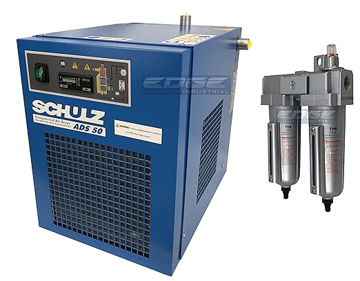 SCHULZ REFRIGERATED AIR DRYER FOR AIR COMPRESSOR, COMPRESSED AIR SYSTEMS, 50 CFM, GOOD FOR 10HP & 15HP COMPRESSORS (WITH PRE-FILTERS)