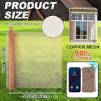 Zonon 90% Pure Copper Mesh Screen 36 Inch x 5 ft, 16x16 Mesh Copper Roll Wire Fabric 0.25 mm Wire Diameter Conductive Metal Dense Filter Screen Woven for Lab Faraday Cage Rodent Control Window Craft