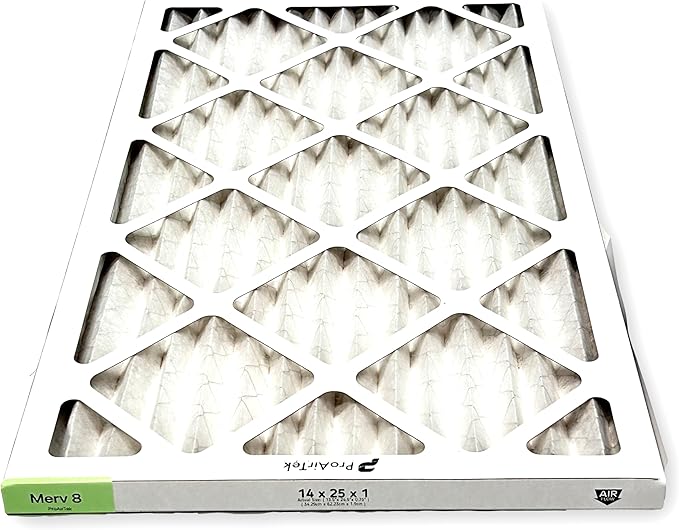 Proairtek AF14251M08SWH Model 14x25x1 Pack of 4 Air Filters, MERV 8; Ideal for Anyone Wanting Clean, Crisp Air in Their Home
