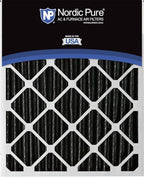 Nordic Pure 16x20x2 (Actual Size: 15 1/2 x 19 1/2 x 1 3/4) Pure Carbon Pleated Odor Reduction Merv 8 Furnace Filters 12 Pack