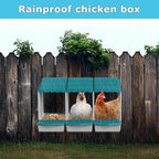 AUTENS Chicken Nesting Boxes, 1 Hole Laying Boxes,1 Nest Mat, Plastic Roll Away Chicken Nest Box, Egg Roll Out with Perch Eggs Protected Collection Area, Poultry Modular House Egg Coop Nest Perch