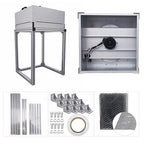 INTSUPERMAI Vertical Laminar Flow Hood Air Flow Clean Bench Workstation with HEPA Filter Lab Fume Hood Air Volume 294-411 cfm Dust Free Room Workshop for Phone LCD Repair Workshop Laboratory 110V