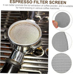 Lurrose Stainless Steel Espresso Puck Screen for Coffee Machine Reusable Filter Mesh for Easy Brewing Compatible Espresso Machines and Coffee Makers