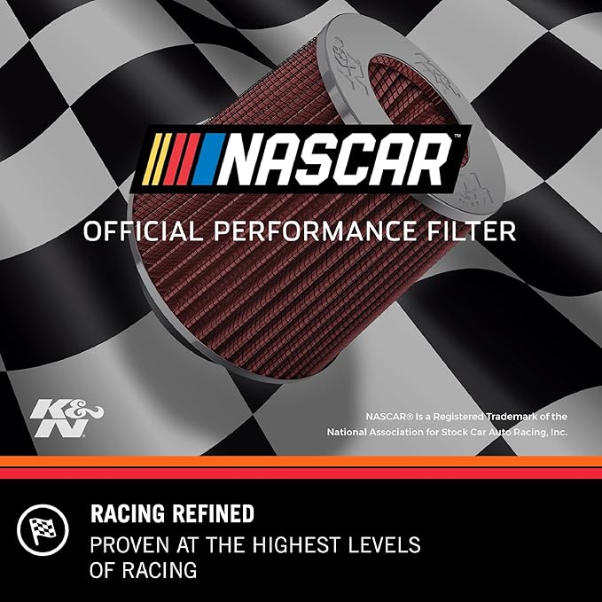 K&N Universal Clamp-On Air Filter: High Performance, Premium, Washable, Replacement Engine Filter: Filter Height: 5 In, Flange Length: 0.875 In, Shape: Oval Straight, RF-1001